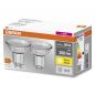 Preview: 2x OSRAM GU10 LED BASE PAR16 Strahler 4,3W=50W 36°-Abstrahlwinkel warmweißes Licht GLAS